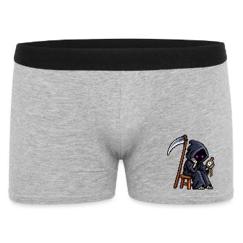 Sensenmann - Männer Boxer Shorts - Grau meliert - Vorne