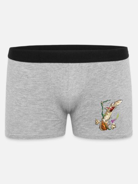 Spargeltarzan - Männer Boxer Shorts - Grau meliert