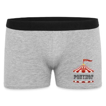 Das Leben ist kein Ponyhof - Männer Boxer Shorts - Grau meliert - Vorne