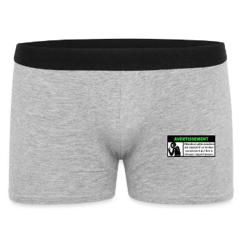 Biker Warning - Men's Boxer Shorts - heather grey - Front