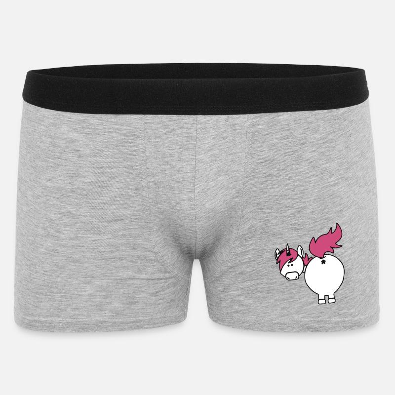 einhorn hintern - Männer Boxer Shorts - Grau meliert