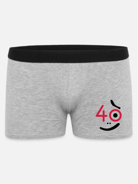 40 Jahre - so what? - Männer Boxer Shorts - Grau meliert