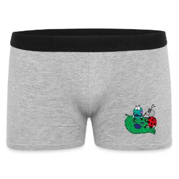funny animals plants fruit vegetables children's motifs - Men's Boxer Shorts - heather grey - Front