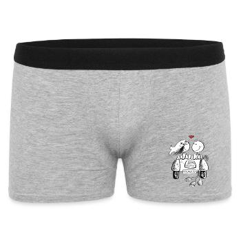 Wedding car with in love wedding couple - Men's Boxer Shorts - heather grey - Front
