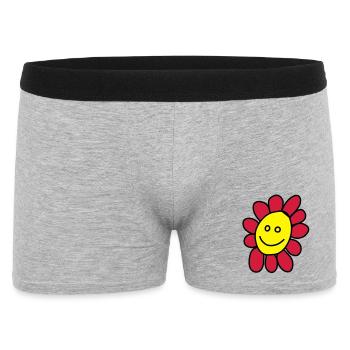 Ich bin eine Blume - Männer Boxer Shorts - Grau meliert - Vorne