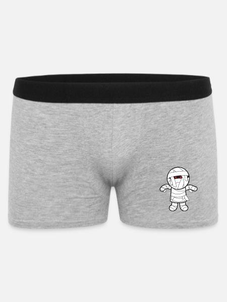 Kids shirt Mummy shirt motiv indpakket mumie - Boxer Shorts til mænd - grå meleret