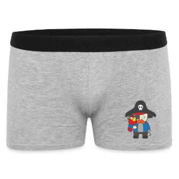 Motif pour enfants Shirtmotiv Pirate chemise pirate avec ara - Boxer Homme - gris chiné - Devant