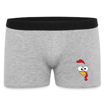face comic game chicken bird funny humor fun cool - Men's Boxer Shorts - heather grey - Front