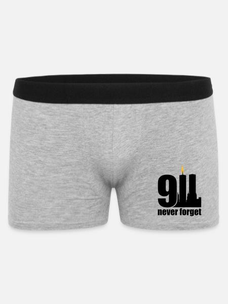 never forget 9/11 - Men's Boxer Shorts - heather grey