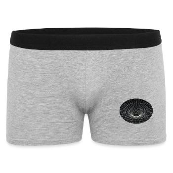 Vortex Grid Wormhole - Men's Boxer Shorts - heather grey - Front