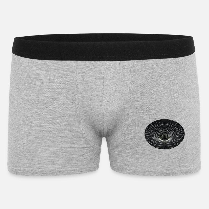Vortex Grid Wormhole - Men's Boxer Shorts - heather grey
