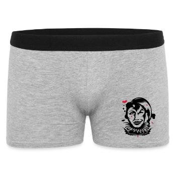 Playing card joker - Men's Boxer Shorts - heather grey - Front