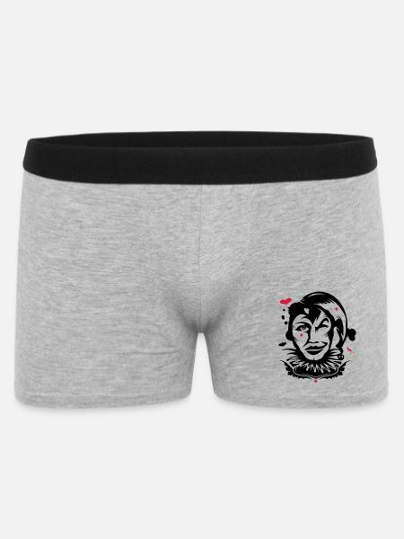 Playing card joker - Men's Boxer Shorts - heather grey