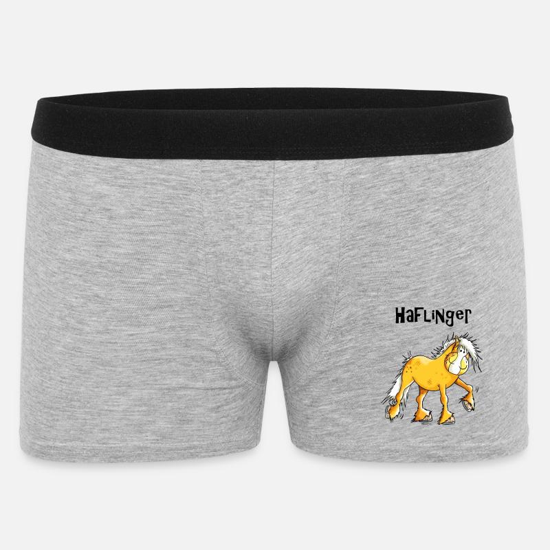 Hazel der Haflinger - Männer Boxer Shorts - Grau meliert