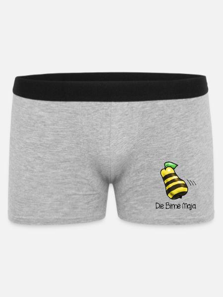 Birne Maja - Männer Boxer Shorts - Grau meliert
