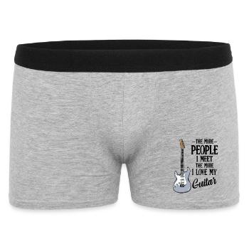 Conception de la guitare bleue - Boxer Homme - gris chiné - Devant
