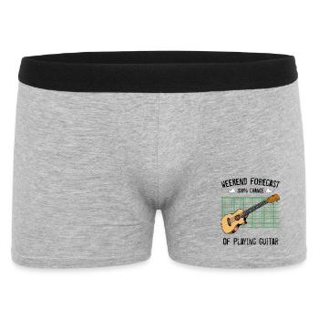 Guitare sur grille verte - Boxer Homme - gris chiné - Devant