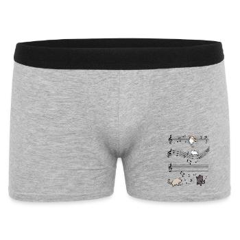 Dancing cats on black - Men's Boxer Shorts - heather grey - Front