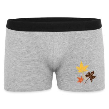 Leaves from the maple, Indian summer, Canada. - Men's Boxer Shorts - heather grey - Front
