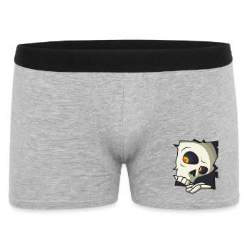 Skull - Men's Boxer Shorts - heather grey - Front