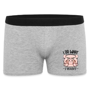 Des cochons en colère pointant du doigt - Boxer Homme - gris chiné - Devant
