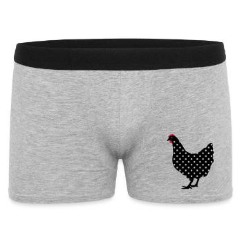 Poulet poule repéré - Boxer Homme - gris chiné - Devant