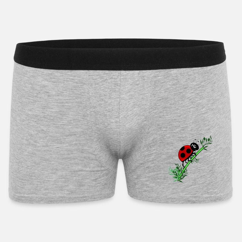 Marienkäfer Botanik - Männer Boxer Shorts - Grau meliert