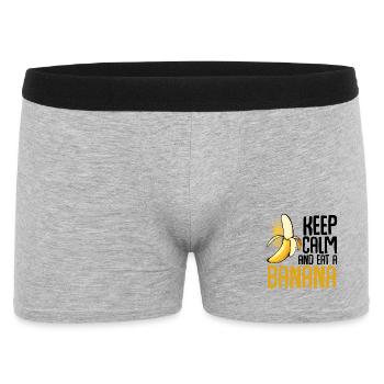 Banana Pop Art Font Graphics - Men's Boxer Shorts - heather grey - Front