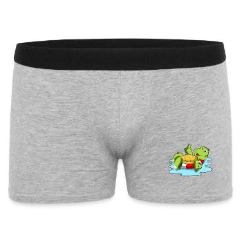 Schildkröte Schwimmen Schwimmring Sommer - Männer Boxer Shorts - Grau meliert - Vorne