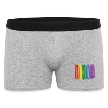 Étincelles de coup de pinceau arc-en-ciel - Boxer Homme - gris chiné - Devant