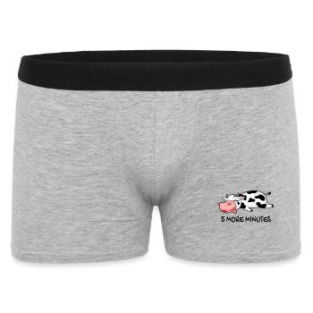 Encore 5 minutes dormir vache sommeil ferme - Boxer Homme - gris chiné - Devant