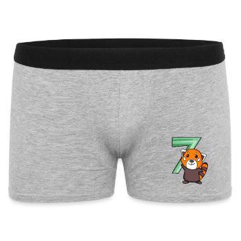 Panda rouge - Boxer Homme - gris chiné - Devant
