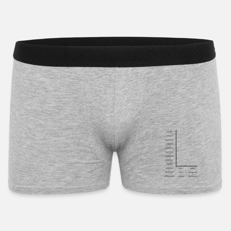 L’amour En Beaucoup de Langues Différentes - Boxer Homme - gris chiné