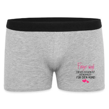 Hunde Kissen - Hund - Reserviert für den Hund - Männer Boxer Shorts - Grau meliert - Vorne