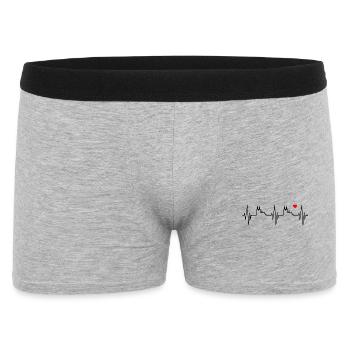 Cologne Skyline battement de coeur coeur coeur Kölsch Kölner - Boxer Homme - gris chiné - Devant