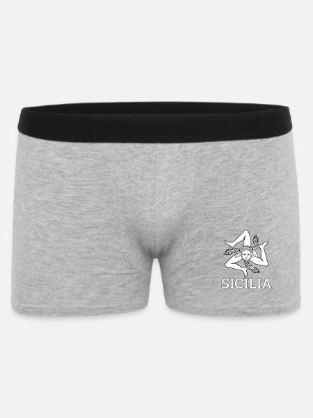 "Sicilian Flag" - Sicily, Sicilia - Men's Boxer Shorts - heather grey