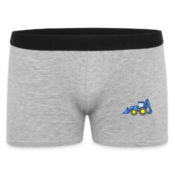 Bagger Fahrzeug Baustelle - Männer Boxer Shorts - Grau meliert - Vorne