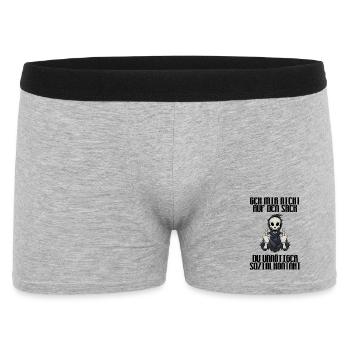 Unnötiger Sozialkontakt - Männer Boxer Shorts - Grau meliert - Vorne