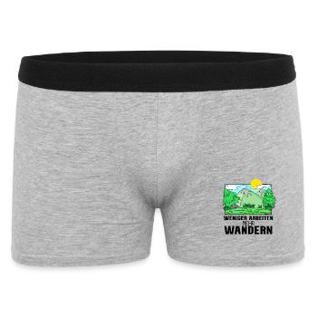 Wandern Berge Wanderer - Männer Boxer Shorts - Grau meliert - Vorne