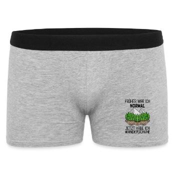 Berg Berge Wandern - Männer Boxer Shorts - Grau meliert - Vorne