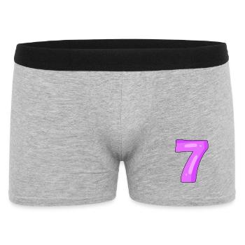 7 violet - Boxer Homme - gris chiné - Devant