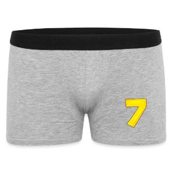 Numéro 7 - Nombre 7 - Boxer Homme - gris chiné - Devant