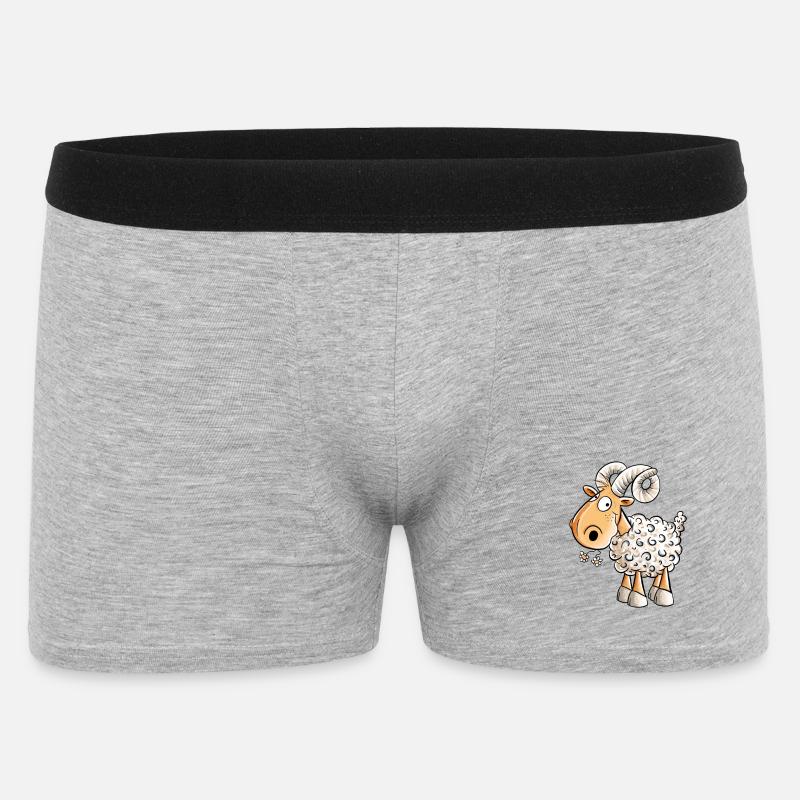 Felice Ram I Pecora Capra I Pecora - Boxer da uomo - grigio melange