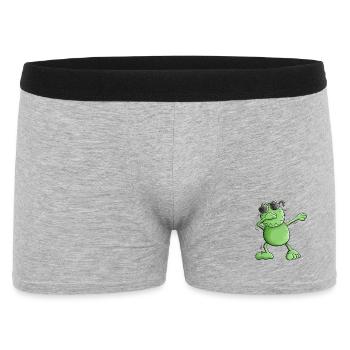 Grenouille cool avec des lunettes de soleil Make the Dab Dance - Boxer Homme - gris chiné - Devant
