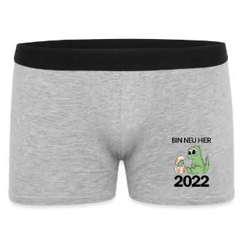 Baby Geburt 2022 - Männer Boxer Shorts - Grau meliert - Vorne
