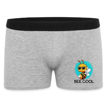 Sun Bee Peace Sign Bee Cool - Men's Boxer Shorts - heather grey - Front