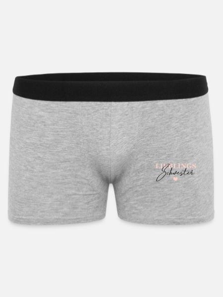 Lieblings Schwester - Männer Boxer Shorts - Grau meliert