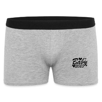 Bébé 2023 - Nouveau-né 2023 Cadeau bébé - Boxer Homme - gris chiné - Devant