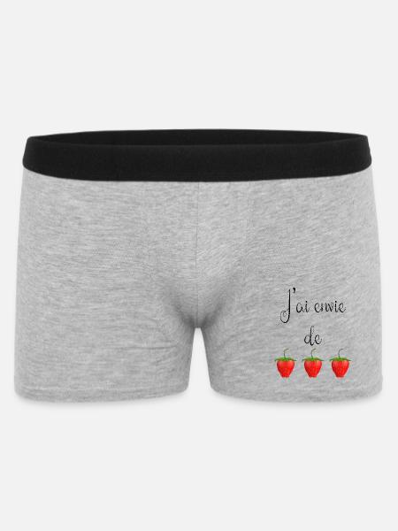 J'ai envie de fraises - Boxer Homme - gris chiné