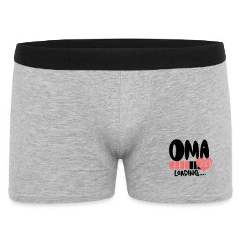 Oma 2023 - Werdende Oma - Männer Boxer Shorts - Grau meliert - Vorne
